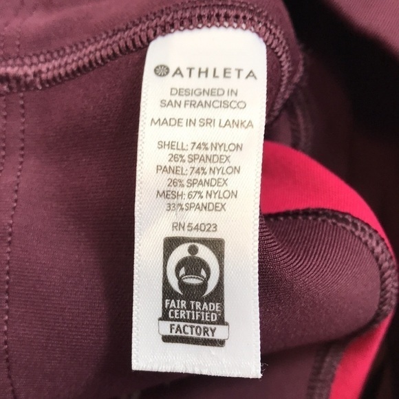 Athleta All in Structure Tights Leggings 7/8 Women XXS  Burgundy Pink Inseam 25” - Picture 5 of 16
